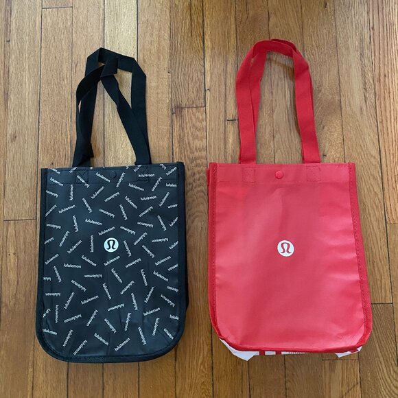 lululemon athletica Handbags - Lululemon Small Size Black and Red Multiprint Recycled Bags Multipurpose Fall
